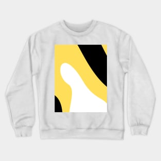 Boho abstract black and white yellow pastel swirl pattern Crewneck Sweatshirt